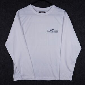 Native Outfitters Fishing Shirt Mens 2XL White SPF 50 Bass Graphic Excellent